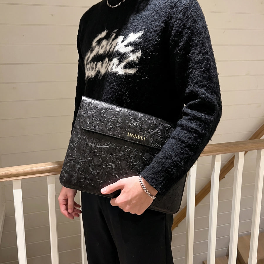 Bellmont Pouch — Onyx Black Floral