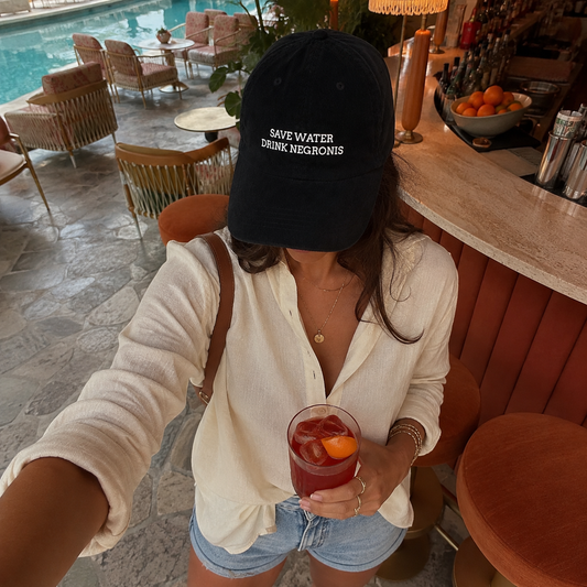 Save Water Drink Negronis Embroidered Cap