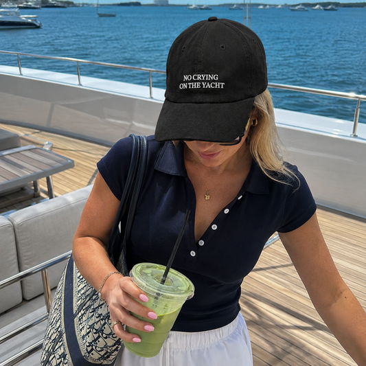 No Crying On The Yacht Embroidered Cap