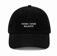 Work / Wine Balance Embroidered Cap 2