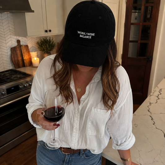 Work / Wine Balance Embroidered Cap